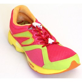 Yankz! Laces - Elastic No Tie Shoelaces, One Size Fits All, No Tie Shoe Laces (Red W/White Locks)