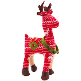Christmas Concepts® 10" (25cm) Traditional Nordic Style Standing Reindeer Decoration - Christmas Decorations