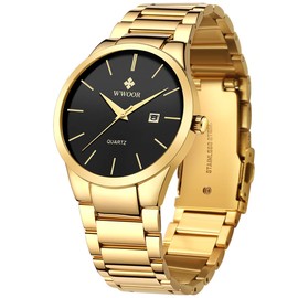 WWOOR Relojes para Hombre Analógicos de Cuarzo de con Correa Acero a Prueba de Agua Relojes Hombre