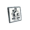 Dad & Son – Forever Strong Slate Coaster (slco-kf25-3588)