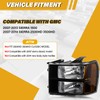 Headlight Assembly Compatible with GMC Sierra 2007-2013 Halogen Head lamp,
