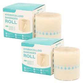 2 Roll Hydrocolloid Roll for Wound Care, Ultra Adhesivas and Absorbent, Flexible & Waterproof Cut-to-Size Hydrocolloid Sheets for Burn, Blister, Acne Care(2in X 10ft)