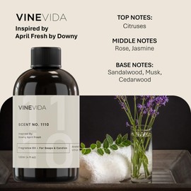 VINEVIDA [4oz] (Our Version of) Downy April Fresh Fragrance Oil for Soap Making - Soap Fragrance Oil - Scents for Soap Making - Oils for Soap Making - Essential Oils for Soap Making - Soap Scent