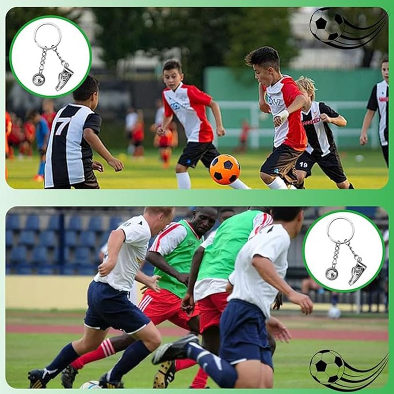 YANGWEN Soccer Keychain for Boys - Football Gift with Mini