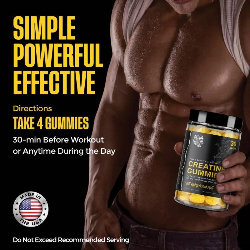 Gomitas Creatina Black Sheep Nutrition, 120 Piezas