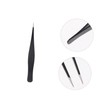 PACKOVE 6pcs Stainless Steel Tweezers for Eyelash Extension with Ergonomic