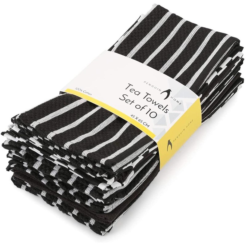 Penguin Home® 100% Cotton Tea Towel, Set of 10, Soft,