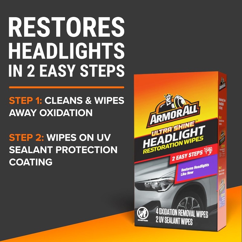 Armor All Car Headlights Cleaner Wipes , Cleaning Wipes for
