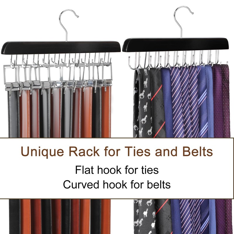 TOPIA HANGER 40 Hooks Belt Tie Hanger Space Saving for