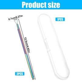 3PCS Lottery Ticket Scratcher Tool, Metal Scratch Off Tool, Scratching Aid, Lotto Scratcher Label Scraper for Lottery Ticket, Multi-Use Scraping Tool for Tickets Stickers Labels Films(Rainbow)