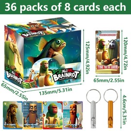 MDFULXG Brain Red Cards, Box of 36 Bags with 8 Cards, Italian Brain Red Cards, A