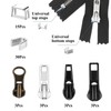 wimony 57 Pcs Metal Zipper Replacement Repair Kit,Universal Zipper Pulls