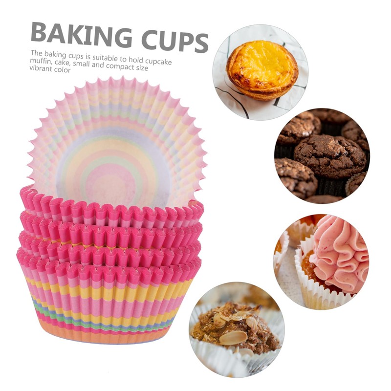 BUGUUYO 600pcs Paper Cupcake Wrappers Small Muffin Liners Greaseproof Baking