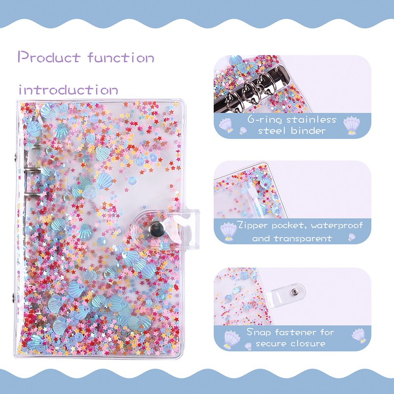 A6 Budget Binder Budget Planner with Clear Sequin Cover 8