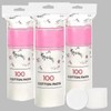 Almohadillas redondas de algodón orgánico (300 unidades), hipoalergénicas, sin pelusas,