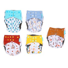 5pcs Baby Cloth Diaper Infant Toddler Waterproof Breathable Washable Elegant Training Pants Underwear