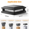 Solar Post Cap Lights 6-Pack, 2 Modes 16LEDs Bright Solar