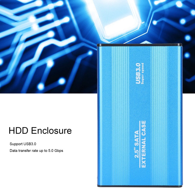 HDD Enclosure Plug Play 3TB USB3.0 SSD Hard Disk Box