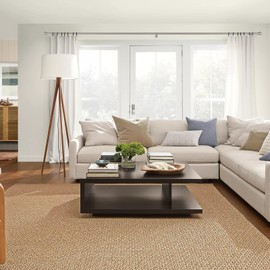 Heavy Duty Curtain Rods, 1 1/8 Inch Diameter Single Curtain Rod 144-240Inch(12-20ft) Extendable Length for Large Windows with End Caps Adjustable Modern Brackets-Matte Nickel