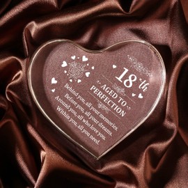 18th Birthday Gifts for Girls, 18 Birthday Gifts for Her Girls Sister Daughter Niece Friends Boys, 18th Birthday Present Idea for 18 Year Old Girls, Happy Eighteenth Birthday Keepsake Plaque Sign