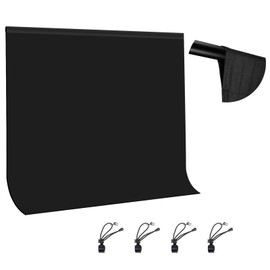 PULUZ 2m x 2m Thickness Black Color Photography Backdrop Cloth 6.56ftx6.56ft Studio Background for Photo Shoots, Tabletop Studios Photography