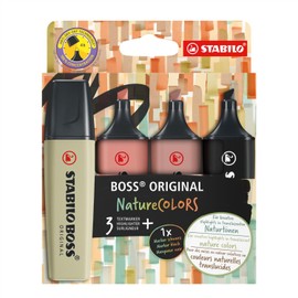 STABILO Boss Original NatureColors Pack of 5 Cardboard Cases x 4 Highlighters