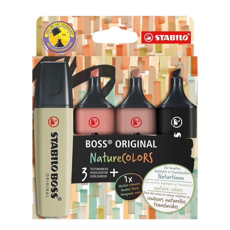 STABILO Boss Original NatureColors Pack of 5 Cardboard Cases x