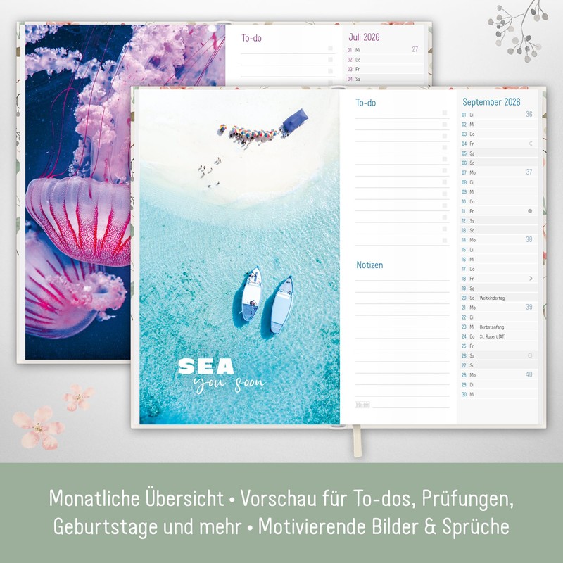 Häfft - Timer A6 Slim 2025/2026 "Wild Blossoms" Student Calendar