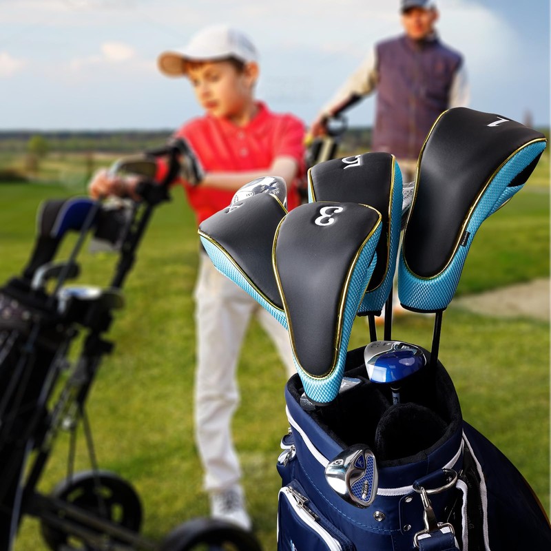 Andux 4Pcs/Set Gold Golf 460cc Driver Fairway Wood Club Head