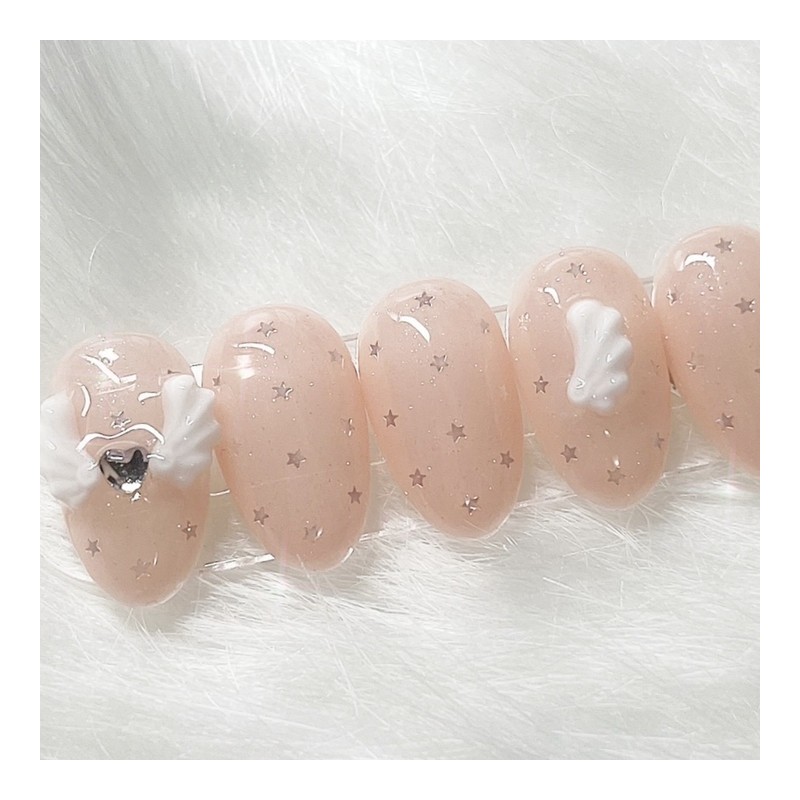 [Handmade Nail Tips] Angel Core Nail Tips - Short Ballerina