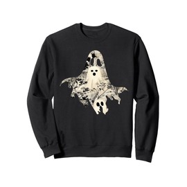 Whimsical Ghost and Floral Pattern – Perfect For Gothic Fans Sweatshirt