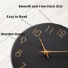 Mosewa Wall Clock 14 Inch Black Battery Operated Silent Non