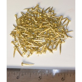 Solid Brass Nails Tacks for Shoes Boots Leather Heels Soles Repairs Replace 2 oz (Oval Head Soling Nails 4/8")