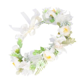 SAFIGLE Unique Garland Headband Artificial Flower Wreath for Bride Stylish Skin-friendly