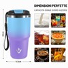 Bicchiere Termico 600ml 20oz, Tazza Termica con Doble Pared Reutilizable,