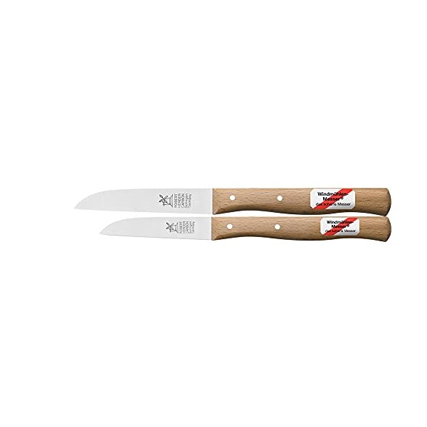 Knife Set Winmühlenmesser Solingen I Non-Rustproof Vegetable Knife I Kitchen Knife Wooden Handle Beech Wood