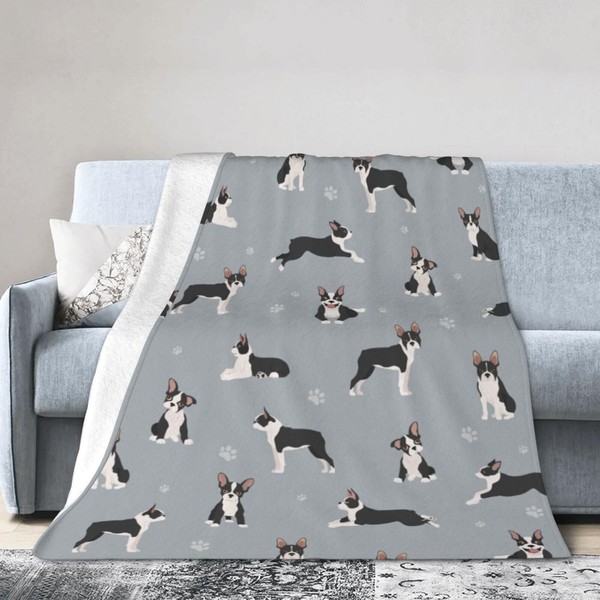 Yipaidel Boston Terrier Adorable Super Soft Extra Large Blanket for
