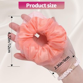 14 Pcs LED Scrunchies for Women, Glow in the Dark Scrunchies for Girls, Colorful Yarn Hair Ties and Velvet Hair Ties, Hair Accessories for Christmas Rave Party