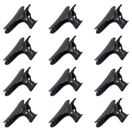 12PCS Butterfly Hair Clips,férula pinzas pelo multifuncionales,Accesorios para el Cabello Herramientas Peluquería de Salón (Black) Abrazaderas Garra para Sección de Cabello