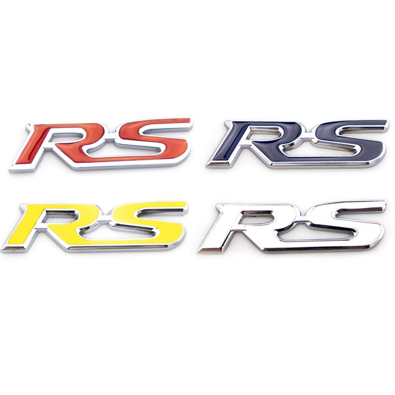 3D RS Emblem Front Grill Badge Decal Sticker Logo for