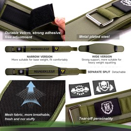 Cinturón de levantamiento de pesas, cinturones de elevación para mujeres y hombres, cinturón de levantamiento de pesas MANUEKLEAR con bloqueo rápido para la espalda para culturismo, fitness,