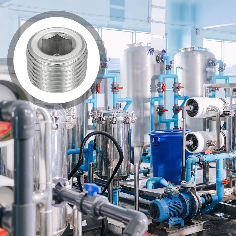 sourcing map 5Pcs Male Thread Socket Pipe Plugs, NPT 1/2"