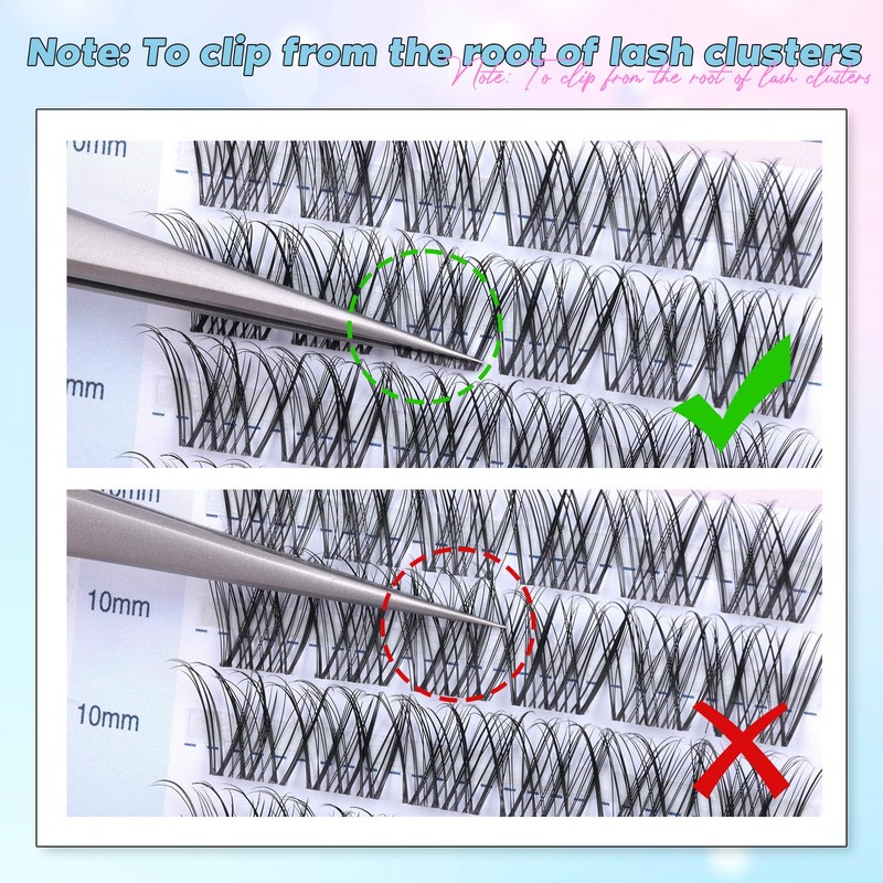 Lash Clusters Wispy Eyelash Clusters Natural CC-Curly Cluster Lashes zanlufly