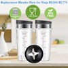 For Ninja BL660 Blender Blade Replacement 6 Fin Male 3.35”,