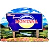 Montana State Welcome Sign Wood Fridge Magnet 2