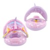 Inflatable Baby Swim Float Cartoon Shape Double Handle Inflatable Baby
