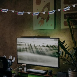 Handmade Wooden Airplane & Paper Airplane Garland, Wooden Palne Sign Banner, Baby Boy Room décor, Plane Aviation Themed Birthday Party Supplies, Nursery & Classroom Wall Decoration