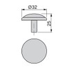 Emuca 9160008 Furniture Knob, Bronze, 32 mm, Set of 25