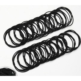 Hair Tie Four in One Knot Elastic Hair Rubber Band, Ponytail Holder, Elastic Soft Non Slip Tight Stretchable Hair Ties for Thick Curly Hair 20 Count (BLACK)