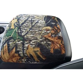Car Console Covers Plus Made in USA Designed for Infiniti QX80 2014-2024 Fleece Auto Armrest Center Console Cover for Front Seat Console ONLY (C1C) Mossy Oak